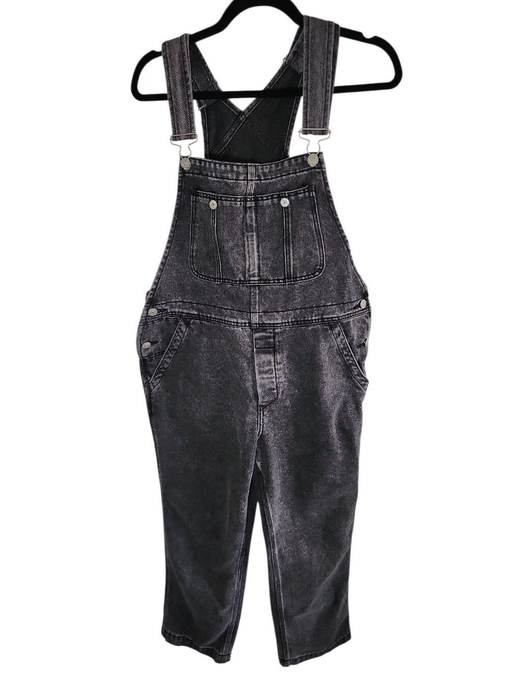 We The Free Washed Black Overalls Size 29